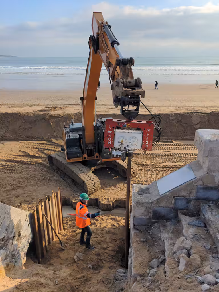 drainage de plage les sables d'Olonne