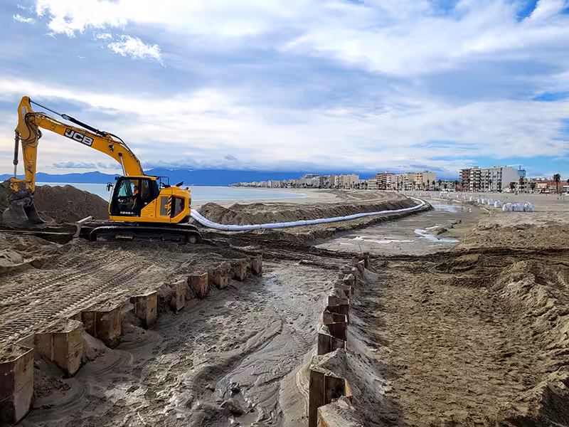 Réalisation travaux plage Canet